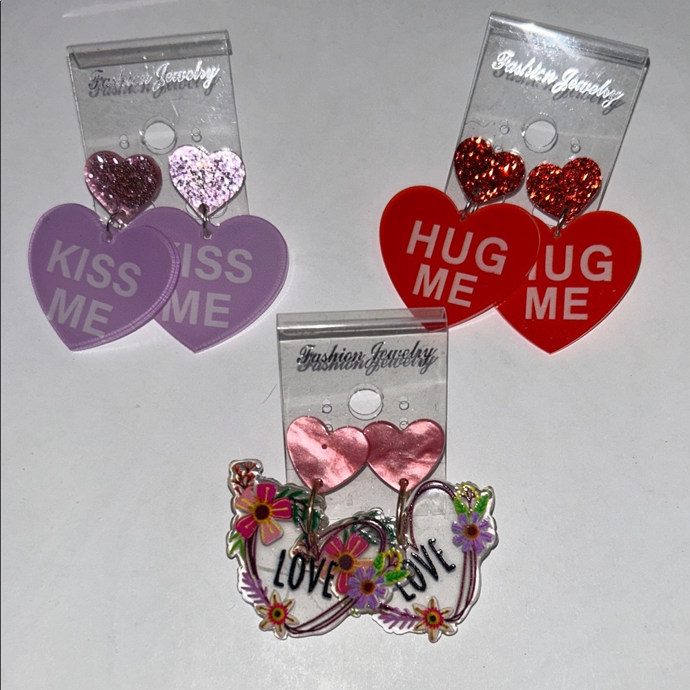 Heart and Love Earrings